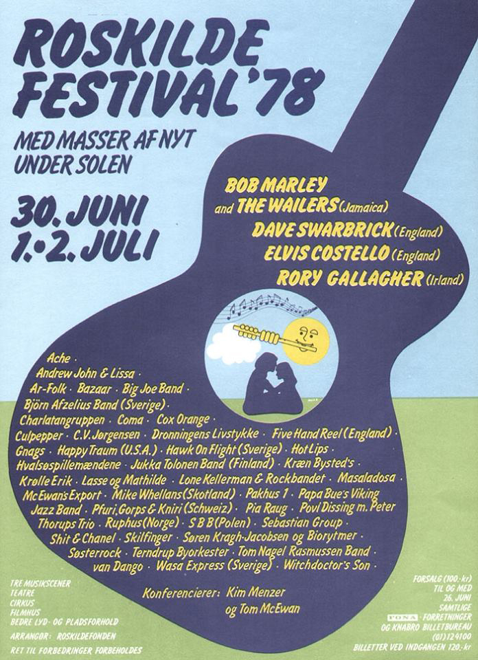 ACHE på plakaten for Roskilde Festival 1978