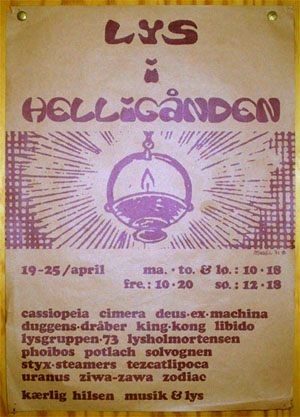 Musik og Lys poster: Lights at the Holy Spirit Church, Copenhagen